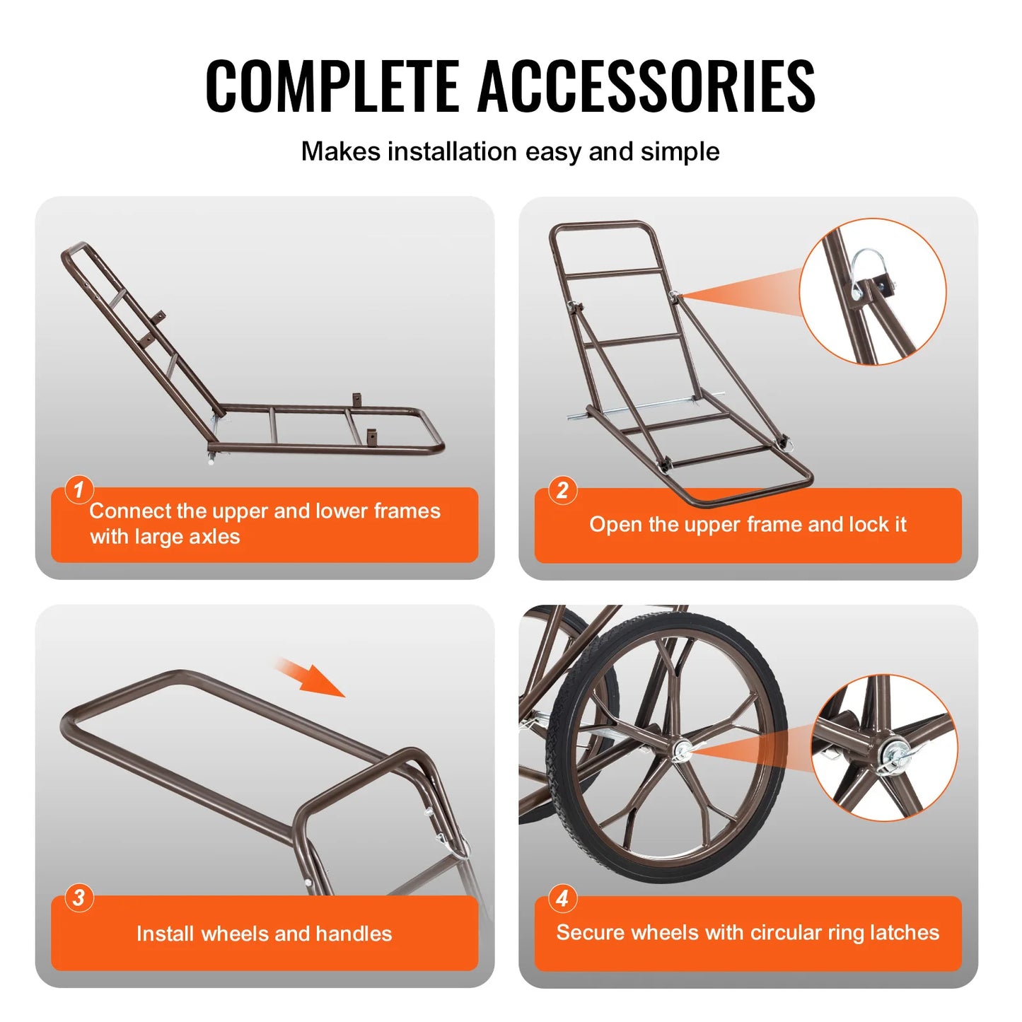Deer Cart 500 LBS Capacity Folding Game Cart