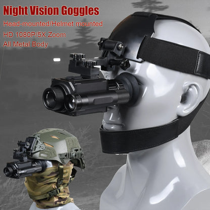HD 1080P Night Vision Goggles 940nm IR 5X Zoom Night Vision Monocular