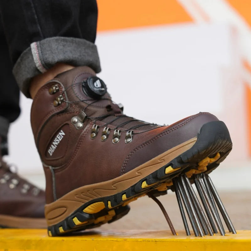 High Top Shoes Steel Toe Shoes Men Women waterproof boots