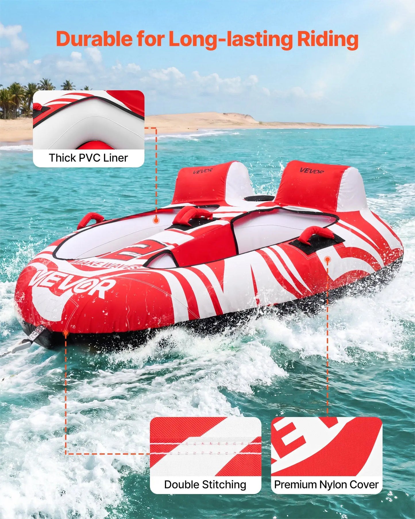 Towable Tubes for Boating, 2-Rider
