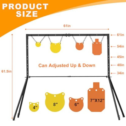 3 8 Thick Steel Target for Shooting Target Stand System Kit