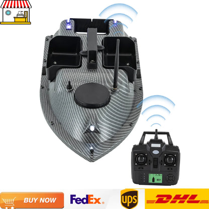Rechargeable GPS Fishing Bait Boat 2 Batteries 16 Positioning Points 2kg