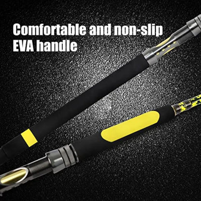 Catfish Fishing Rod 1 Piece 2 Piece Portable Outdoor Angling 6'6 7'6 8' 10'