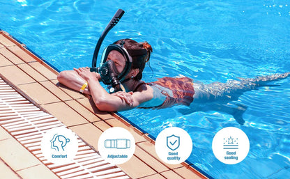 Mini Scuba Tank with Pump Adapter,0.5L Portable Lung Tank Face Snorkel Mask Combo