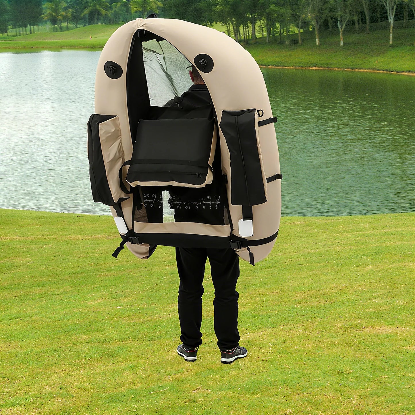 Inflatable Fishing Boat,Portable Oxford Cloth Fishing Boat,136*105*54cm Outdoor Fishing Boat,130kg Weight Capacity,for Fishing