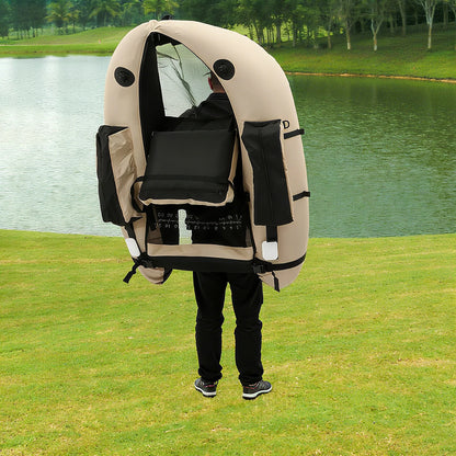 Inflatable Fishing Boat,Portable Oxford Cloth Fishing Boat,136*105*54cm Outdoor Fishing Boat,130kg Weight Capacity,for Fishing