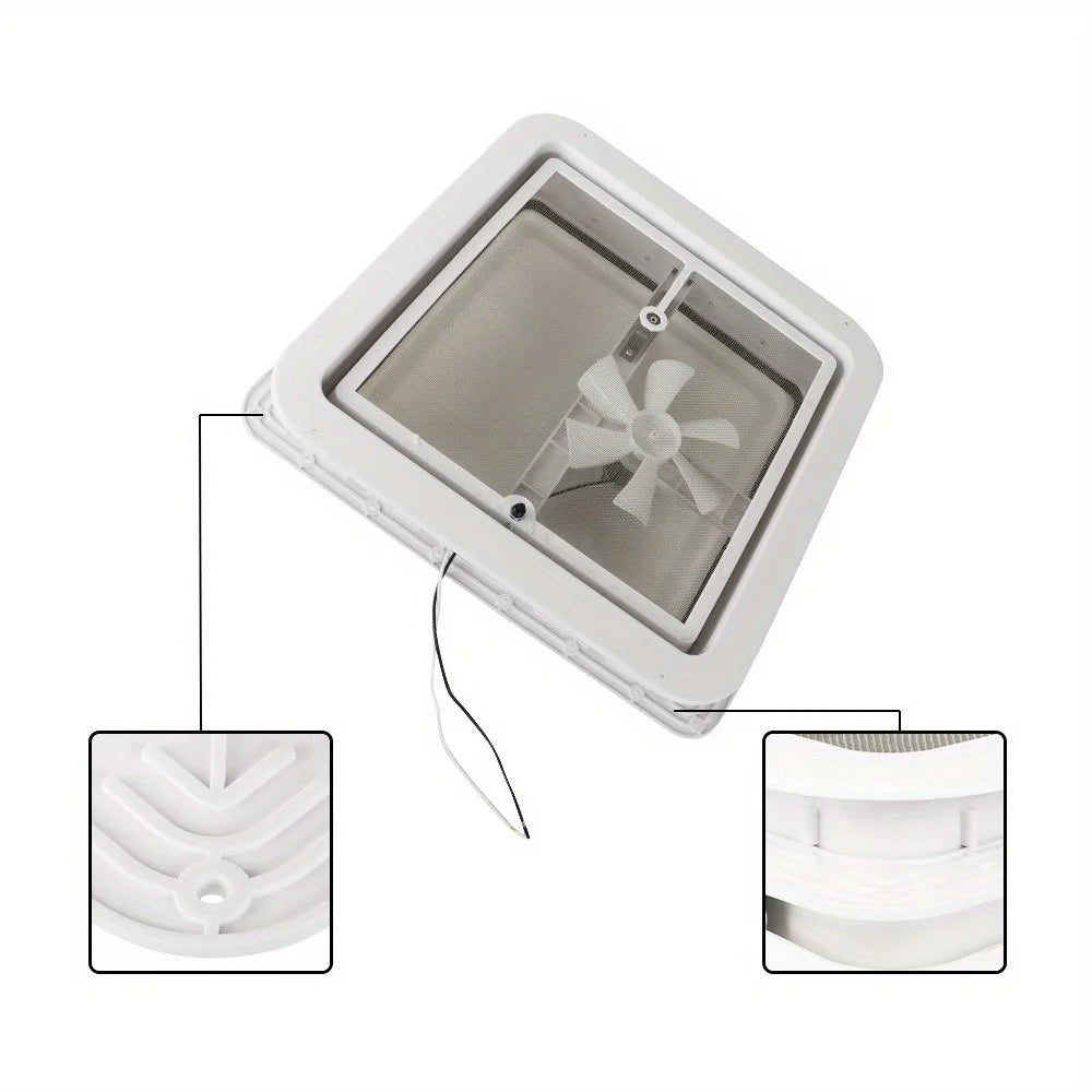 14" RV Roof Vent Fan Kit for Camper Trailer