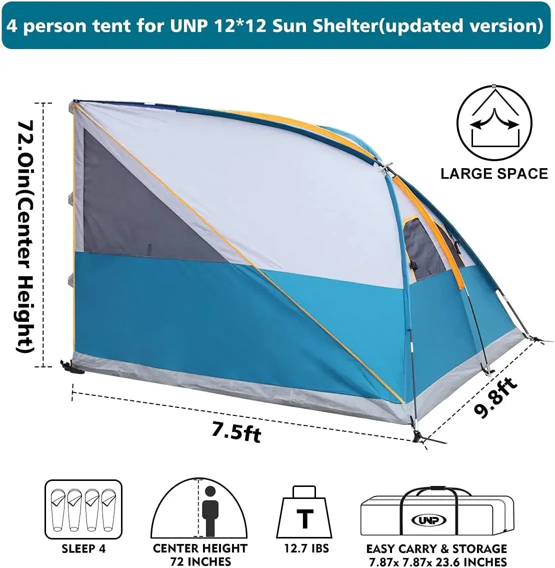 Tent for 10' x 10' Canopies Tent, (Canopy/SHELTER NOT Included)
