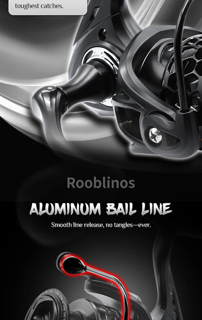 Spinning Reel Saltwater 2000 3000 4000  5.2:1 Gear Ratio Hollow Spool Design