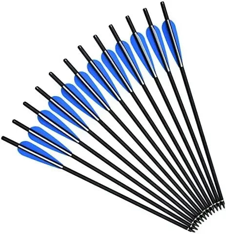 Crossbow Bolts 16/18/20/22 inch Carbon Arrows Half Moon Nock