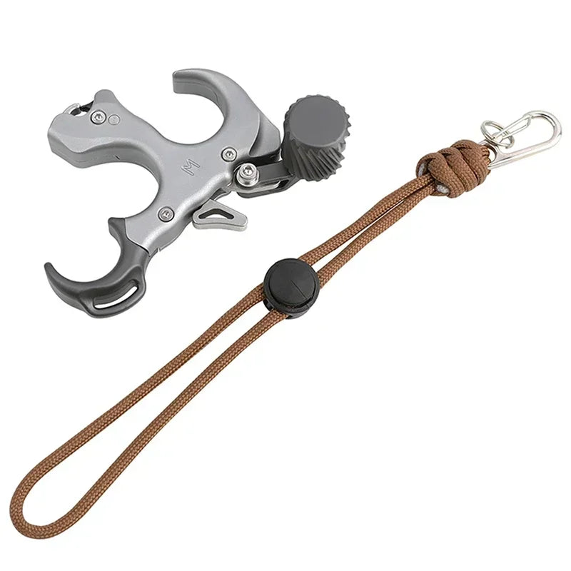 Compound Bow Release, 3/4 Finger Durable Aluminum Alloy Grip, Thumb Trigger for Hunting, Shooting & Daily Practice Accessories