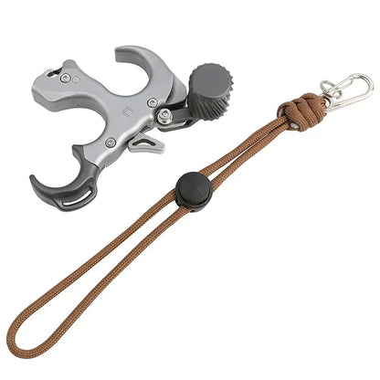 Compound Bow Release, 3/4 Finger Durable Aluminum Alloy Grip, Thumb Trigger for Hunting, Shooting & Daily Practice Accessories