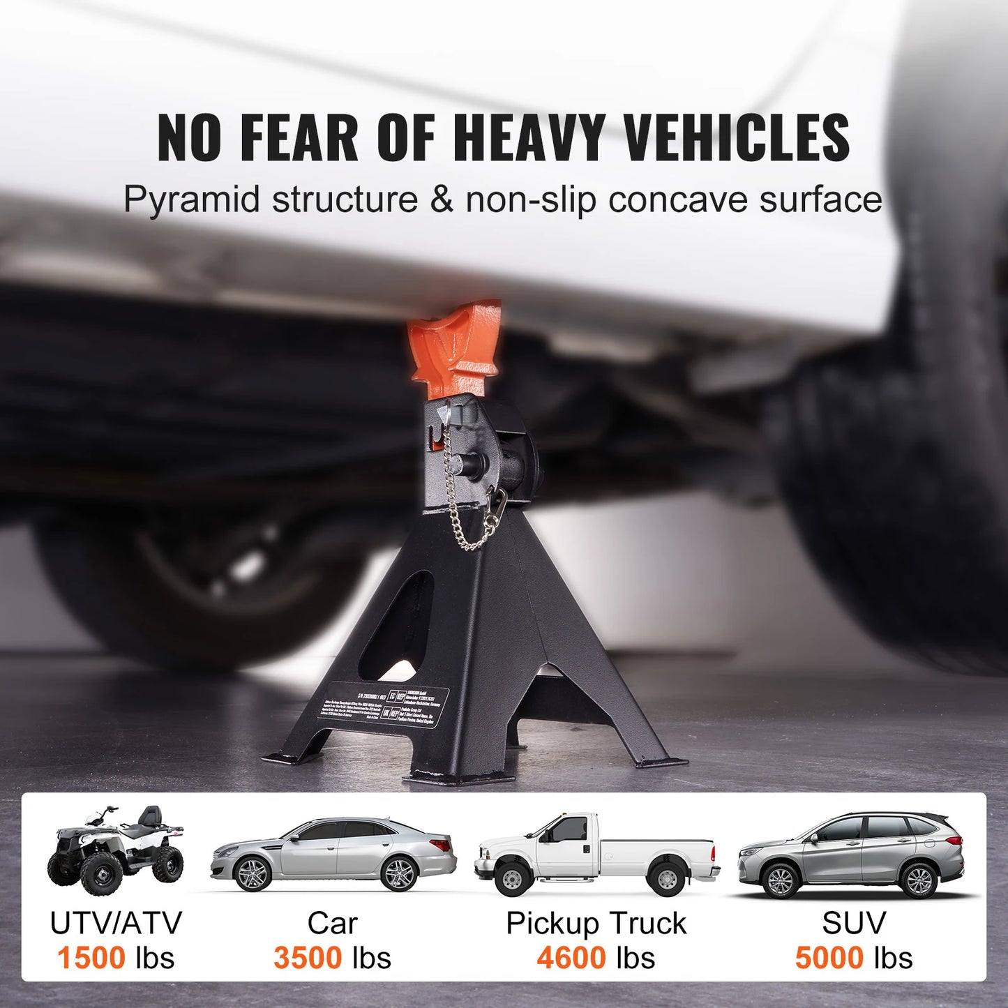 Jack Stands 3/6 Ton Capacity Car Jack Stands