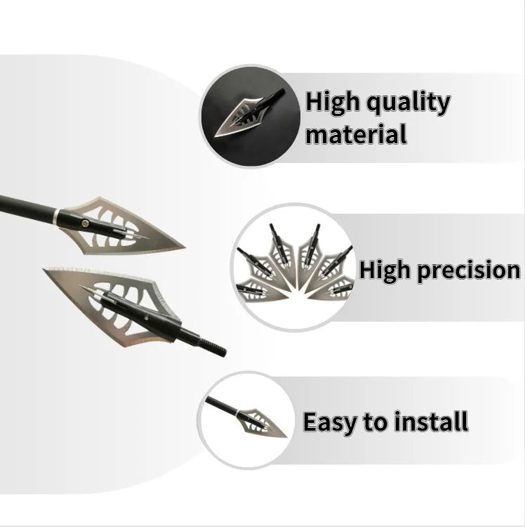 Hunting Arrowheads Blade Broadheads with Box
