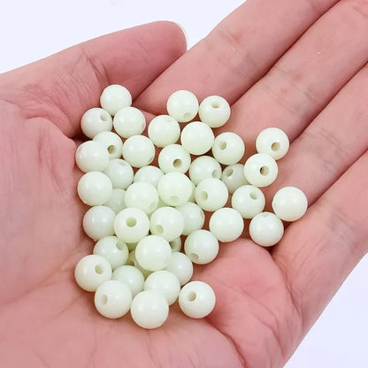 Luminous Beads Fishing Space Beans 4mm 5mm 6mm 8mm Soft Rubber Lure