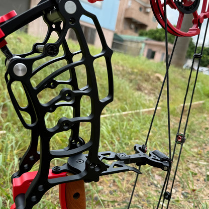 Archery Compound Bow Kit, Arrows & Steel Balls Dua Use Beginners Bow,30-70LBS Draw Weight, Short 19" Axle CNC Metal Frame,