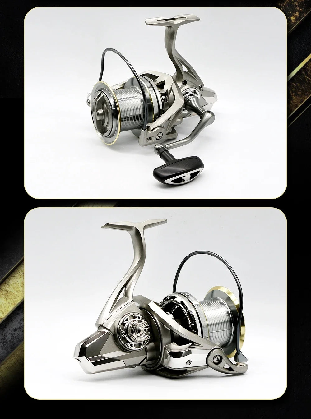Stainless Steel Bearing Spinning Fishing Reel  25KG Powerful Reel Saltwater Fresh Water Drag