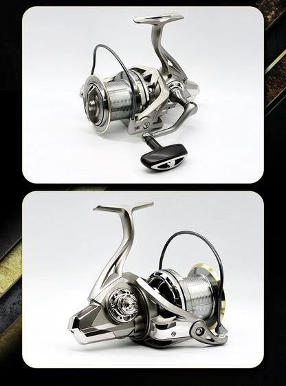 Stainless Steel Bearing Spinning Fishing Reel  25KG Powerful Reel Saltwater Fresh Water Drag