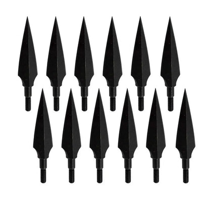 Arrowheads 12/24pcs 150 Grain High Carbon Steel Screw-in Tips for Compound Recurve Bow Hunting Shooting Accessories