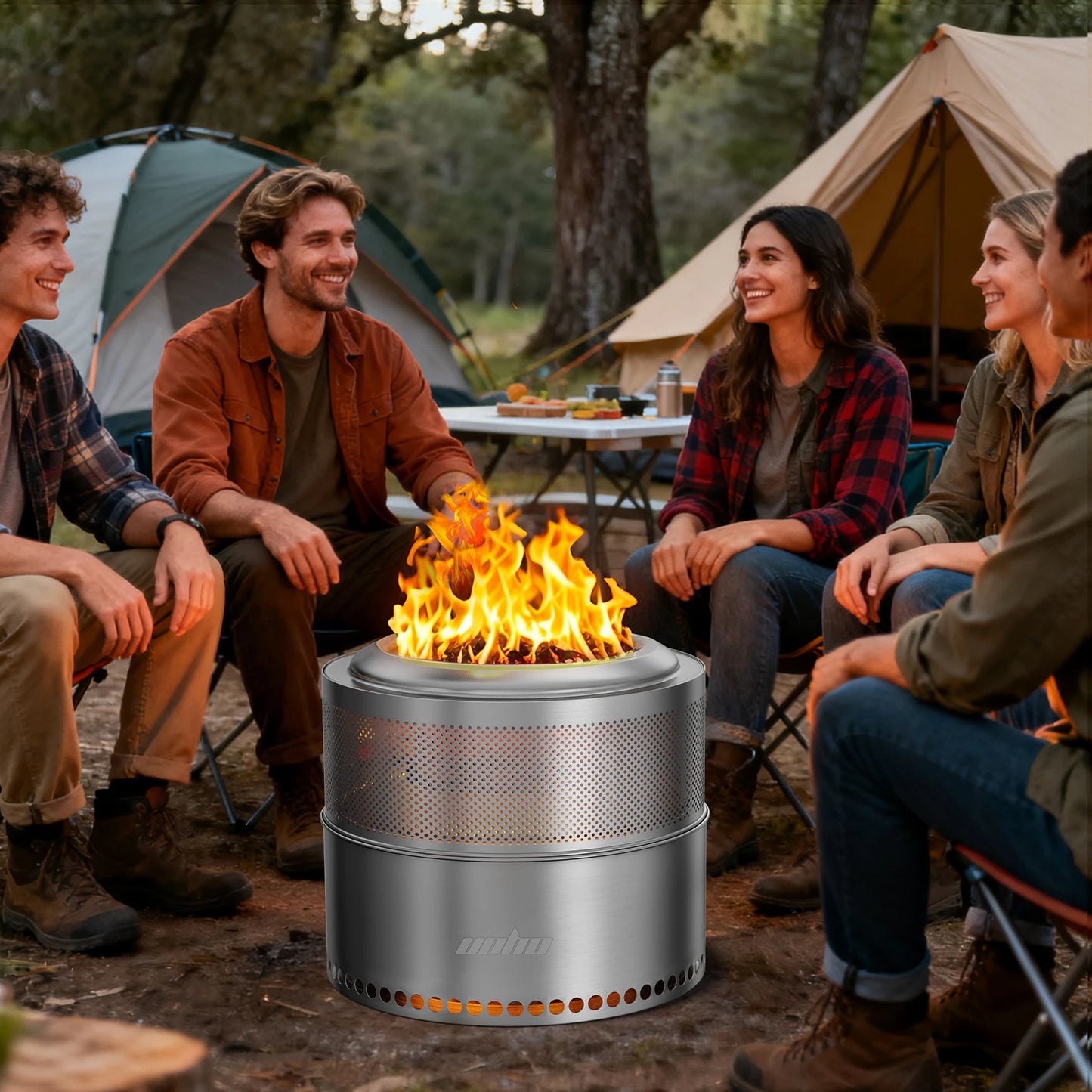 Wood Burning  Stainless Steel Smokeless Fire Pit