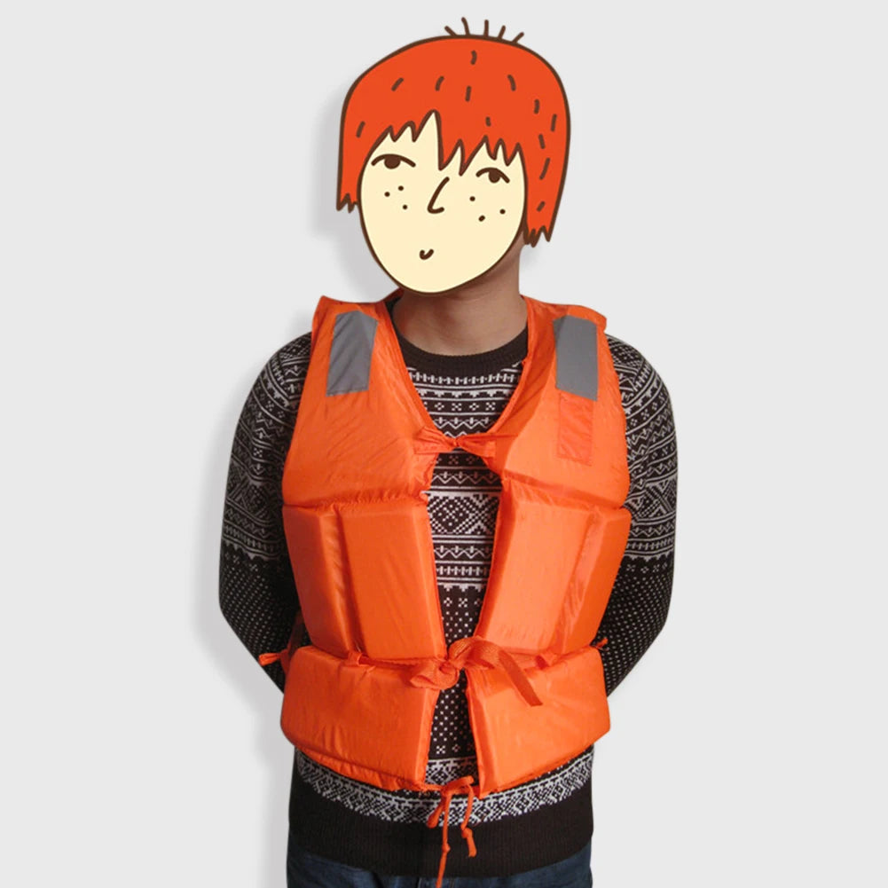 Life Jacket Survival Suit Fishing Life Jacket for Adult with Whistle Water Sports Survival for Kayaking Boating