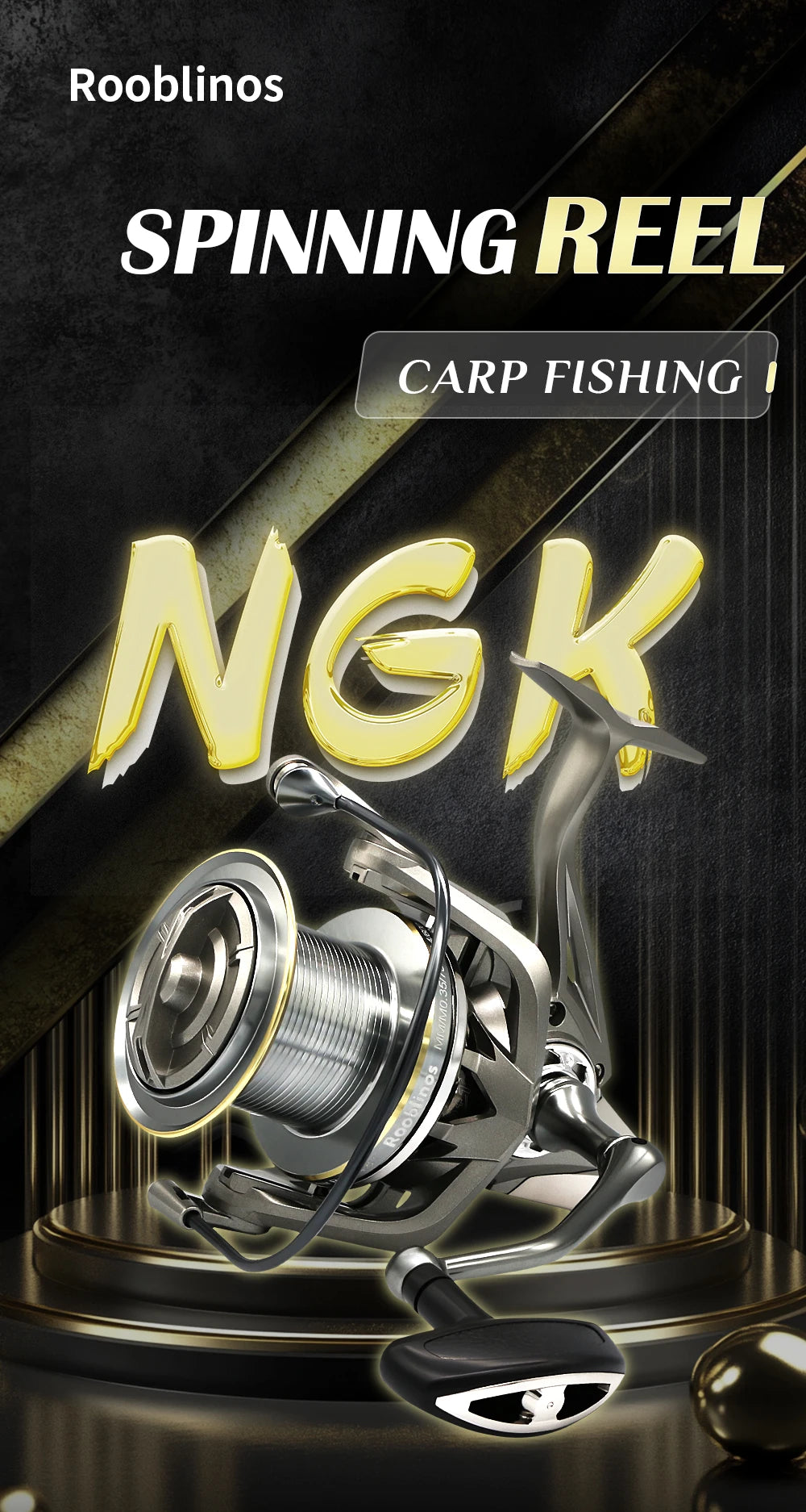 Stainless Steel Bearing Spinning Fishing Reel  25KG Powerful Reel Saltwater Fresh Water Drag