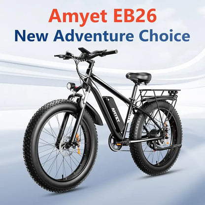 EB26 Electric Bike for Adults 1000W Electric Bicycle 48V 15AH E Bike 26" Fat Tire Mountain 31mph Dual Shock