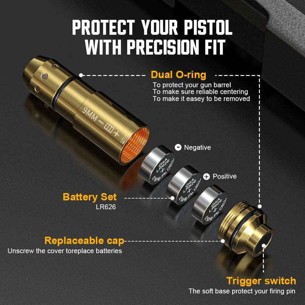 9mm Red Dot Laser Training Dry Fire Tactical Bullet