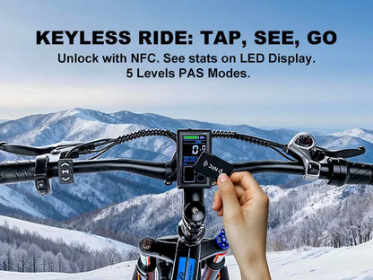 1500W Peak Electric Mountain Bike for Adults,