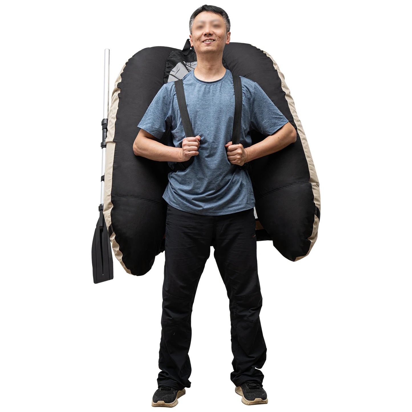 Inflatable Fishing Boat,Portable Oxford Cloth Fishing Boat,136*105*54cm Outdoor Fishing Boat,130kg Weight Capacity,for Fishing