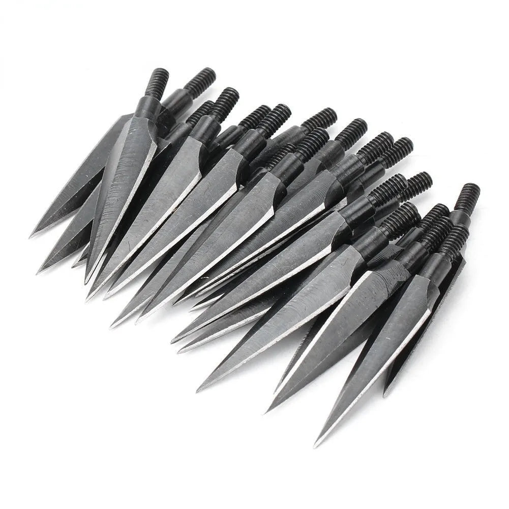 Arrowheads 12/24pcs 150 Grain High Carbon Steel Screw-in Tips for Compound Recurve Bow Hunting Shooting Accessories