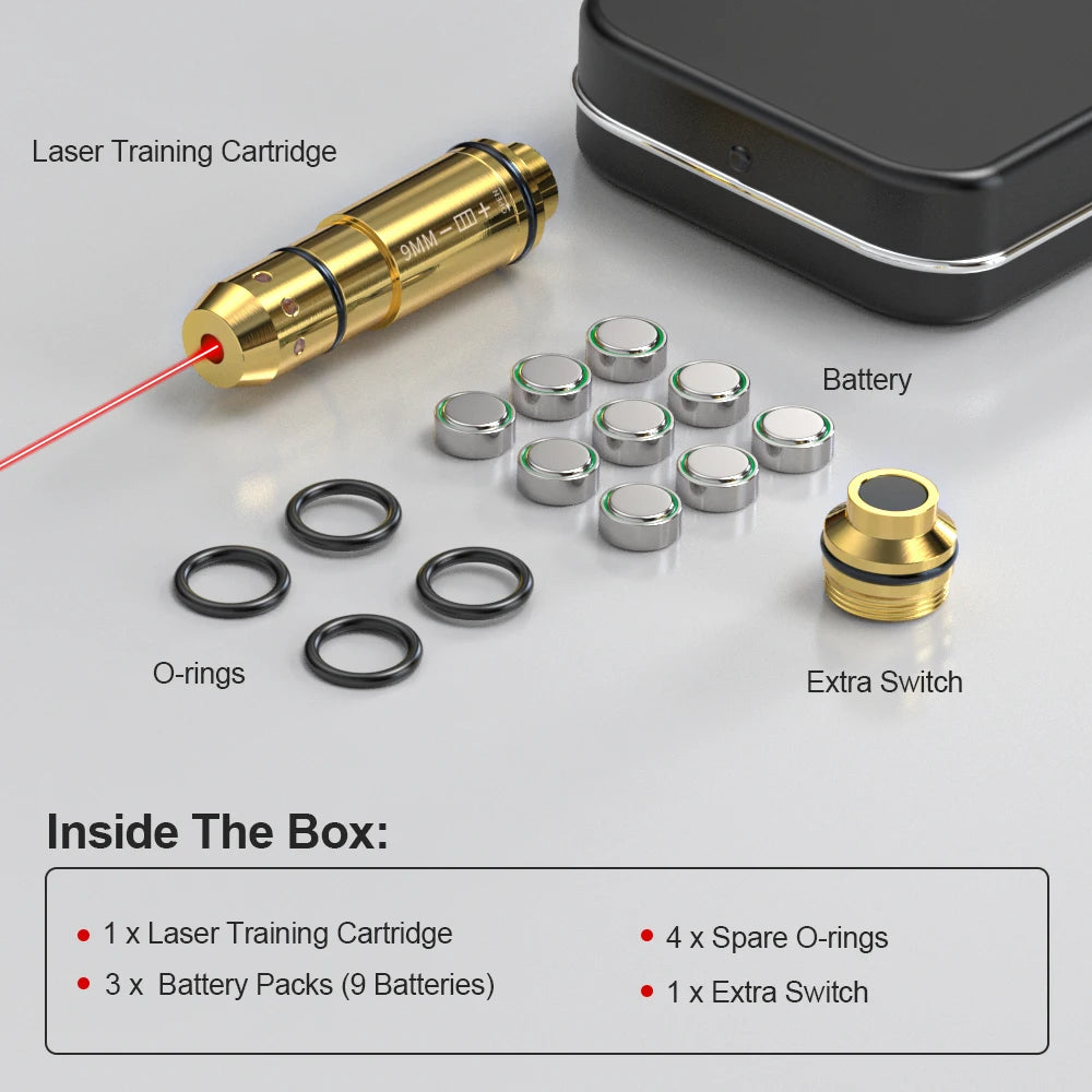 9mm Red Dot Laser Training Dry Fire Tactical Bullet