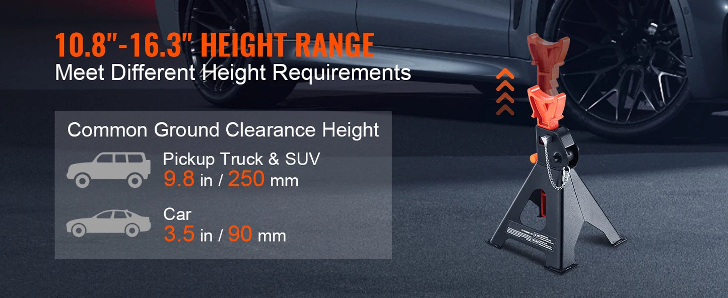 Jack Stands 3/6 Ton Capacity Car Jack Stands