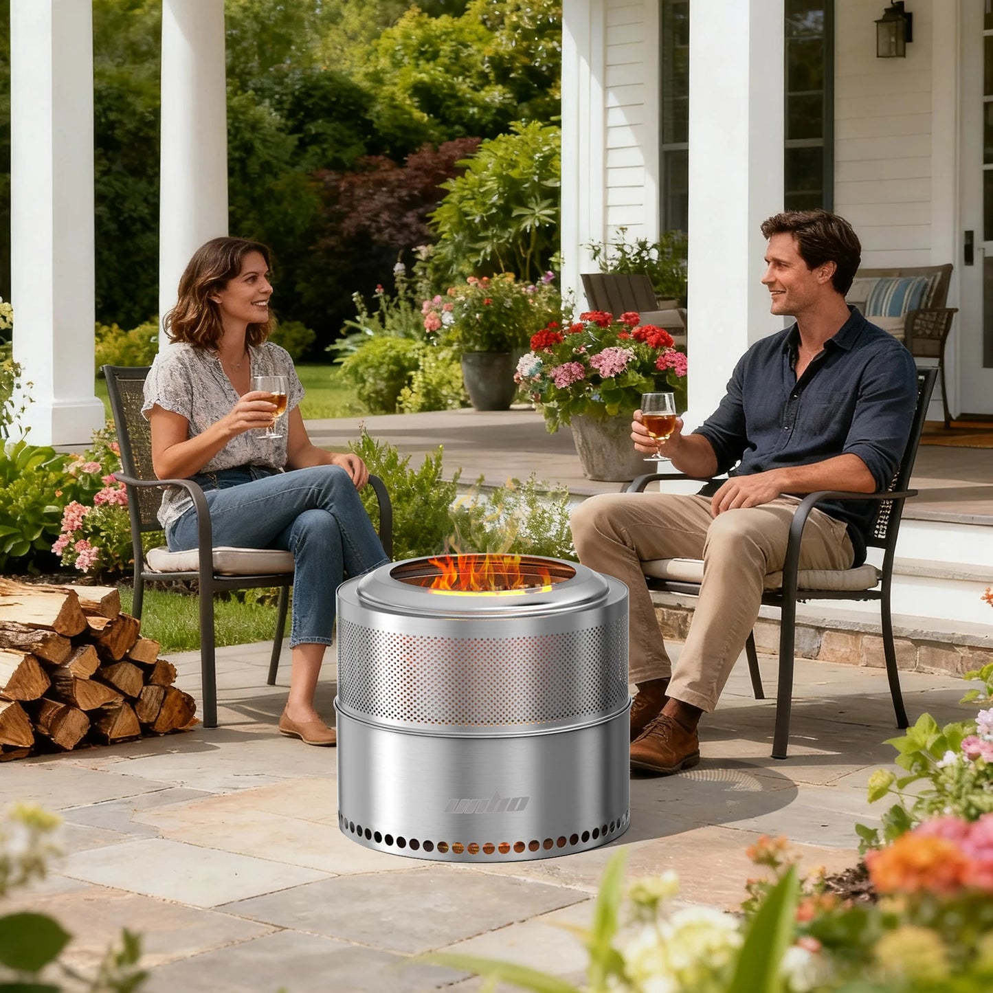 Wood Burning  Stainless Steel Smokeless Fire Pit
