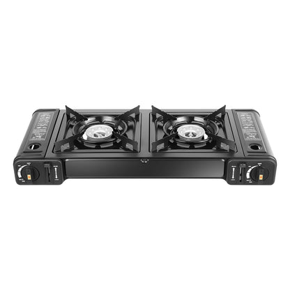 Camping Stove 2 Burners 1150w with Baking Tray, Butane
