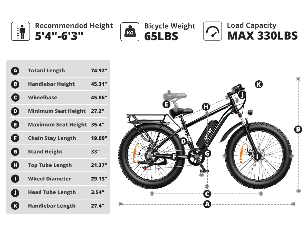 EB26 Electric Bike for Adults 1000W Electric Bicycle 48V 15AH E Bike 26" Fat Tire Mountain 31mph Dual Shock