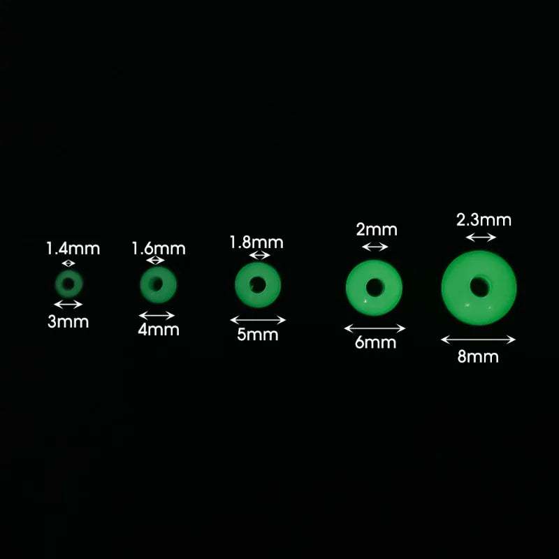 Luminous Beads Fishing Space Beans 4mm 5mm 6mm 8mm Soft Rubber Lure