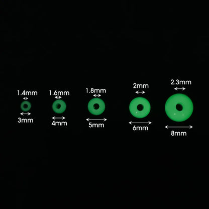 Luminous Beads Fishing Space Beans 4mm 5mm 6mm 8mm Soft Rubber Lure