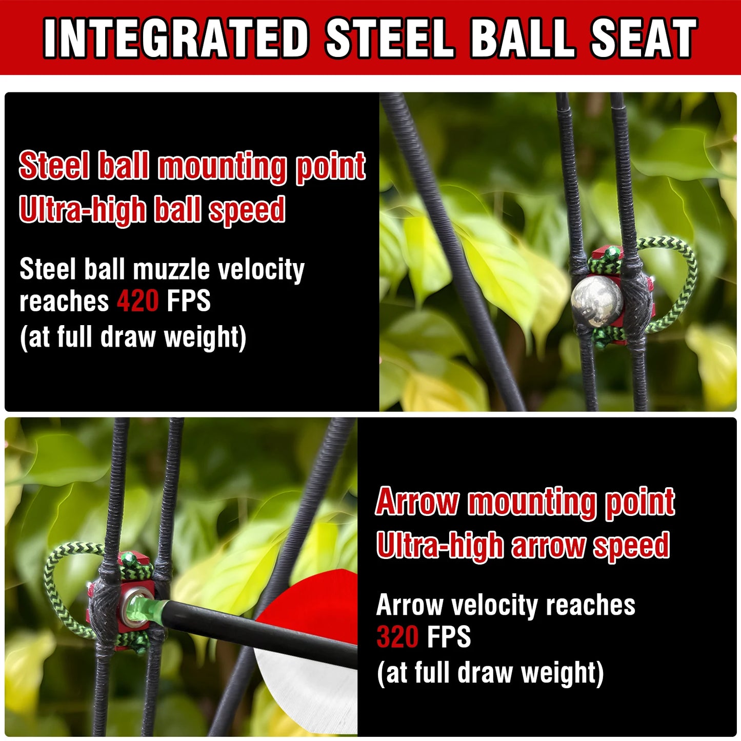 Archery Compound Bow Kit, Arrows & Steel Balls Dua Use Beginners Bow,30-70LBS Draw Weight, Short 19" Axle CNC Metal Frame,