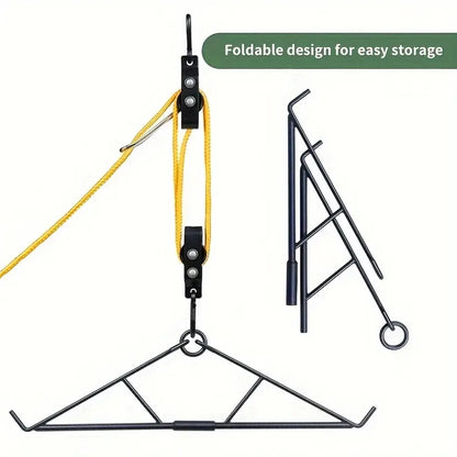 700LB Capacity Elk Hoist Pulley Lift System Deer Hunting Accessories Gift Set