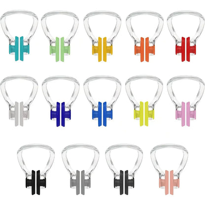 Swimming nose clip, 14 packs of waterproof silicone swimming nose plugs, suitable for children and adults, multi-colored