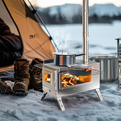 Stainless Steel Outdoor   Burning Stove   Hot Tent Wood Grill