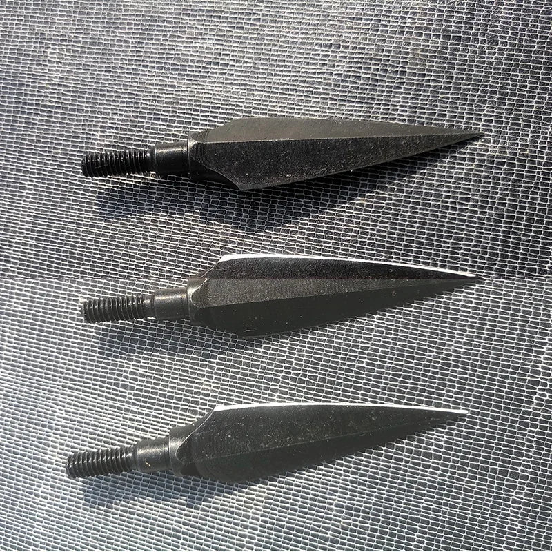 Arrowheads 12/24pcs 150 Grain High Carbon Steel Screw-in Tips for Compound Recurve Bow Hunting Shooting Accessories