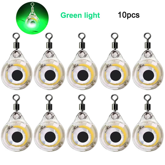 10-100Pcs Mini Fishing Lure Light LED Attracting Fish Light Underwater Eye Shape Fishing Bait Luminous Lure for Attracting Fish