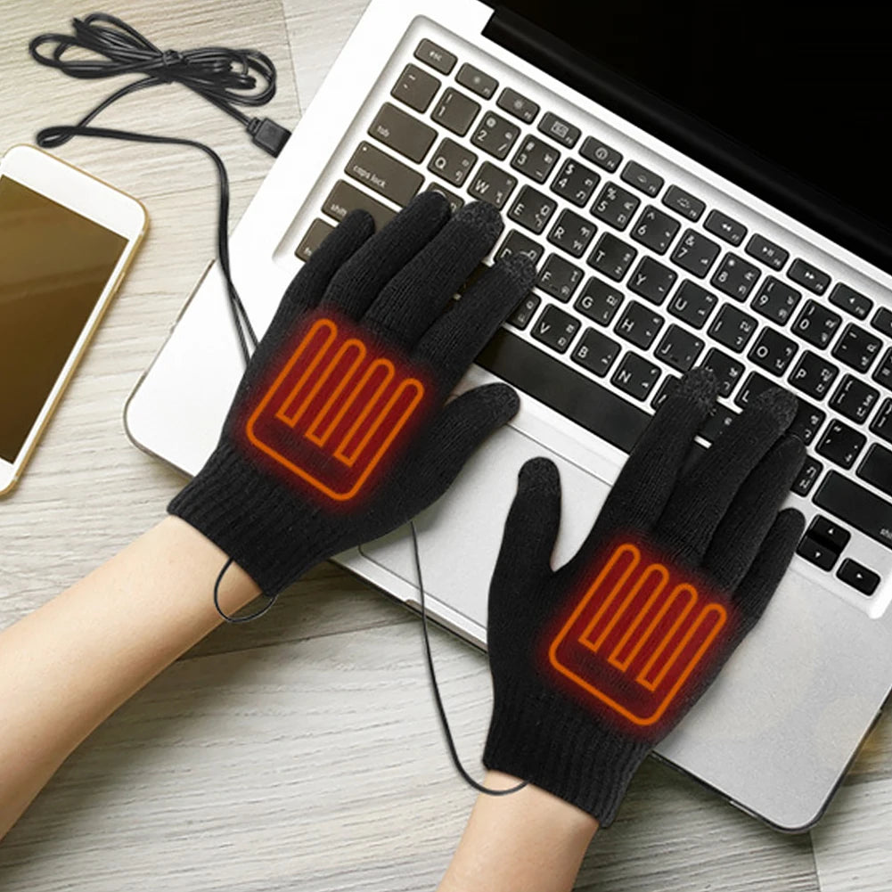 5V Heated Gloves Touch Screen Winter Moto Heated Gloves