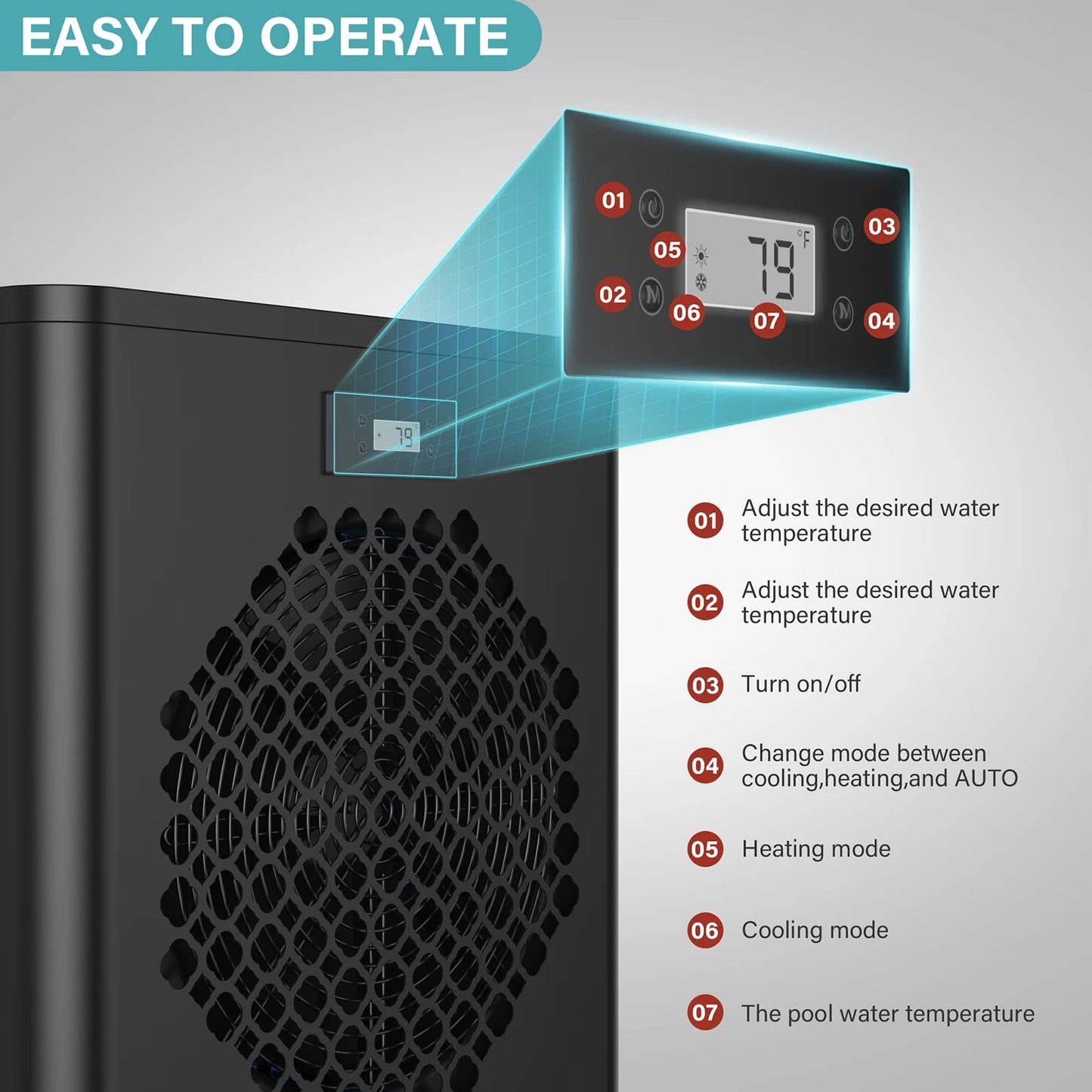 16000BTU Above Ground swimming Pools Heater