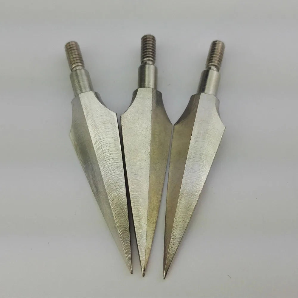 Arrowheads 12/24pcs 150 Grain High Carbon Steel Screw-in Tips for Compound Recurve Bow Hunting Shooting Accessories