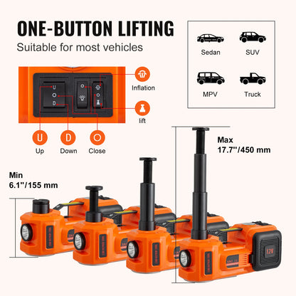 5T Electric Car Jack Hydraulic Car Jack with Built-in Inflatable Pump