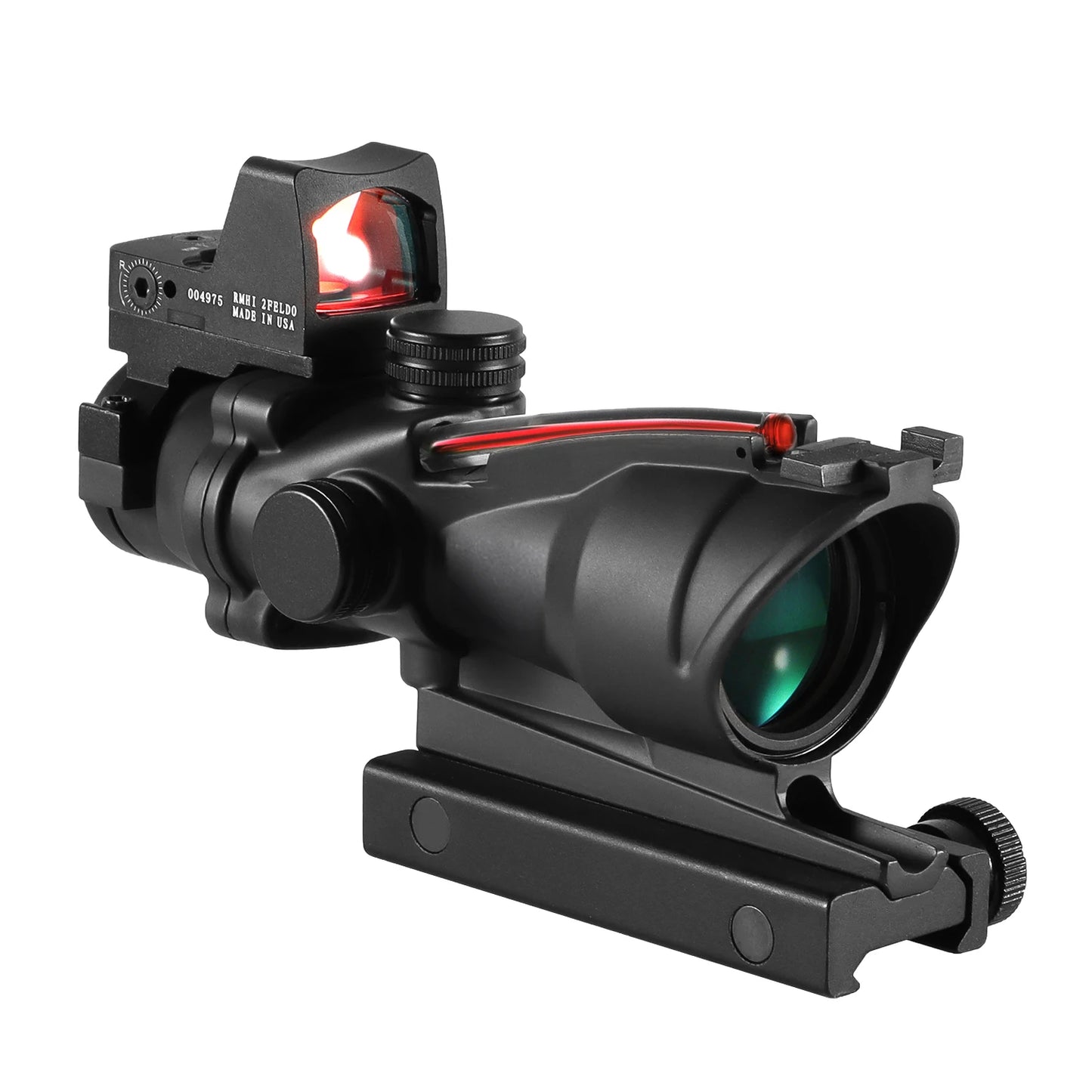 Adjustable 4x32 Red Dot 1x 4x Scope Red Dot 20mm Rail Scope