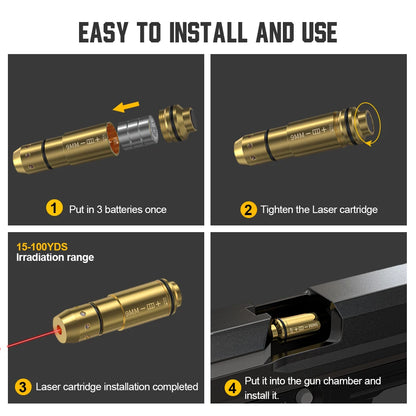 9mm Red Dot Laser Training Dry Fire Tactical Bullet
